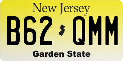 NJ license plate B62QMM