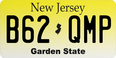 NJ license plate B62QMP