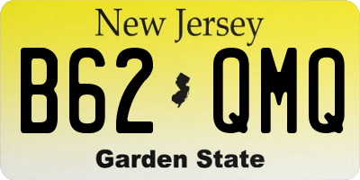 NJ license plate B62QMQ
