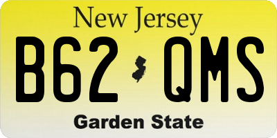 NJ license plate B62QMS