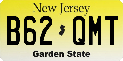 NJ license plate B62QMT