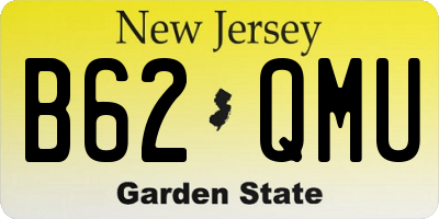 NJ license plate B62QMU