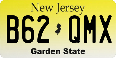 NJ license plate B62QMX