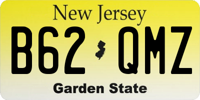 NJ license plate B62QMZ
