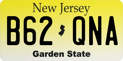 NJ license plate B62QNA