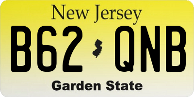 NJ license plate B62QNB