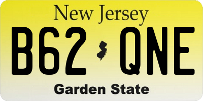 NJ license plate B62QNE