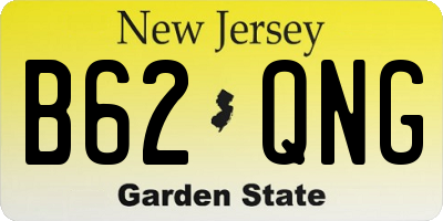 NJ license plate B62QNG