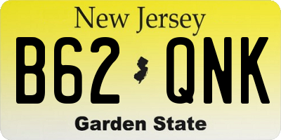 NJ license plate B62QNK