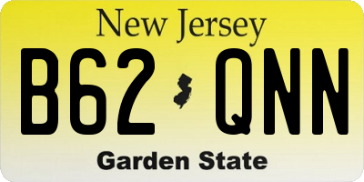 NJ license plate B62QNN