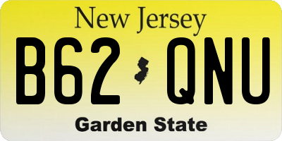 NJ license plate B62QNU