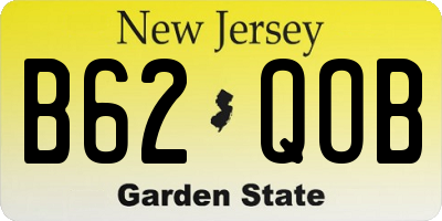 NJ license plate B62QOB