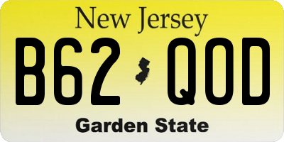 NJ license plate B62QOD