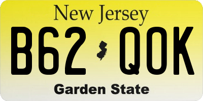 NJ license plate B62QOK