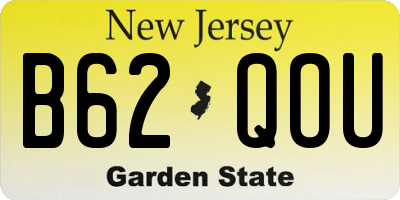 NJ license plate B62QOU