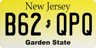 NJ license plate B62QPQ