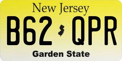 NJ license plate B62QPR