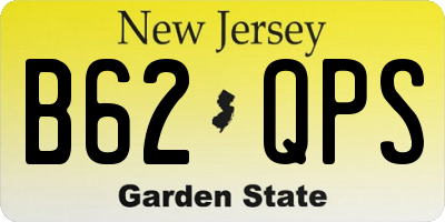 NJ license plate B62QPS
