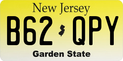 NJ license plate B62QPY