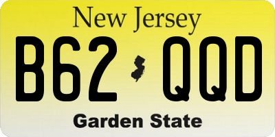 NJ license plate B62QQD