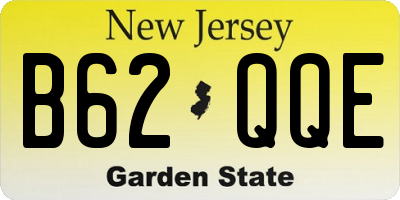 NJ license plate B62QQE