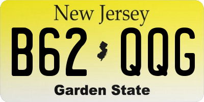 NJ license plate B62QQG