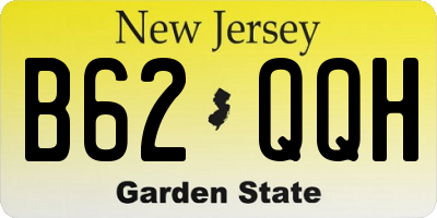NJ license plate B62QQH