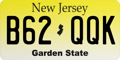 NJ license plate B62QQK