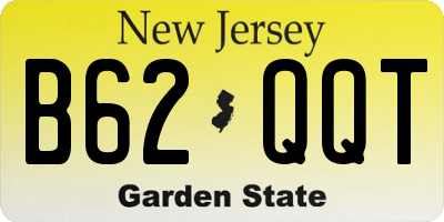 NJ license plate B62QQT