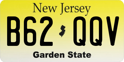NJ license plate B62QQV