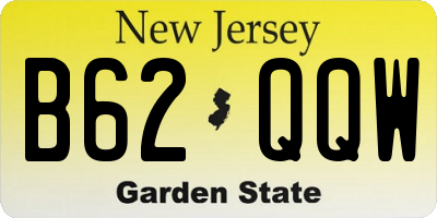 NJ license plate B62QQW