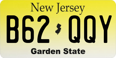 NJ license plate B62QQY