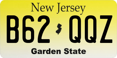 NJ license plate B62QQZ
