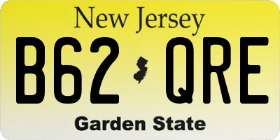 NJ license plate B62QRE