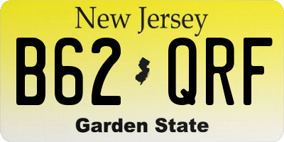 NJ license plate B62QRF