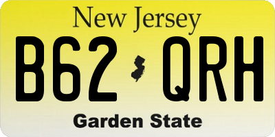 NJ license plate B62QRH