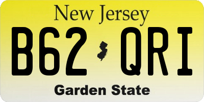 NJ license plate B62QRI