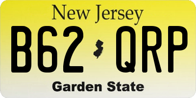 NJ license plate B62QRP