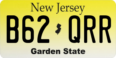 NJ license plate B62QRR