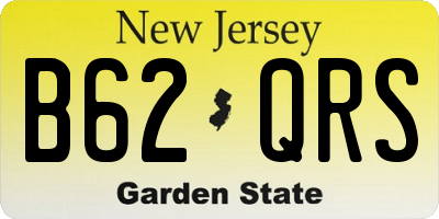 NJ license plate B62QRS