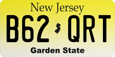 NJ license plate B62QRT