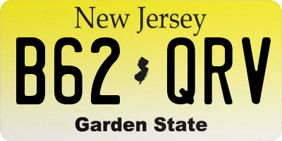 NJ license plate B62QRV