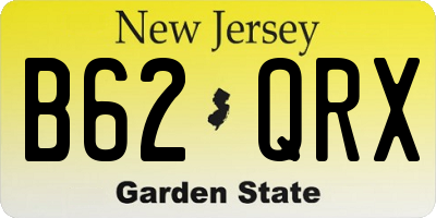 NJ license plate B62QRX