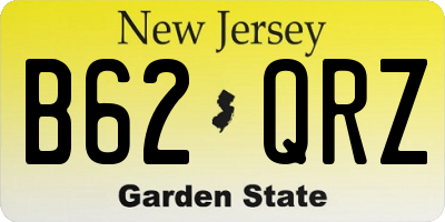 NJ license plate B62QRZ
