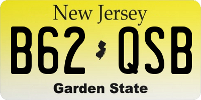 NJ license plate B62QSB