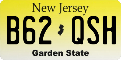 NJ license plate B62QSH