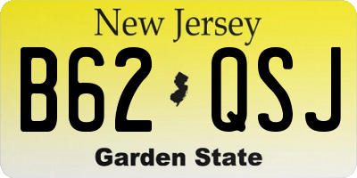 NJ license plate B62QSJ