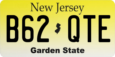 NJ license plate B62QTE