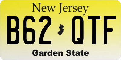 NJ license plate B62QTF