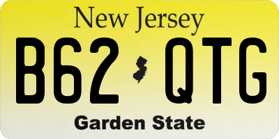 NJ license plate B62QTG